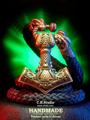 THOR’S HAMMER : MJOLNIR with Valknut :: Paracord Necklace