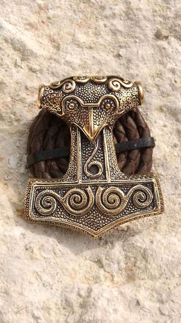 Mjolnie, Thor Hammer from Skane, Leather Cord, Leather Nacklace
